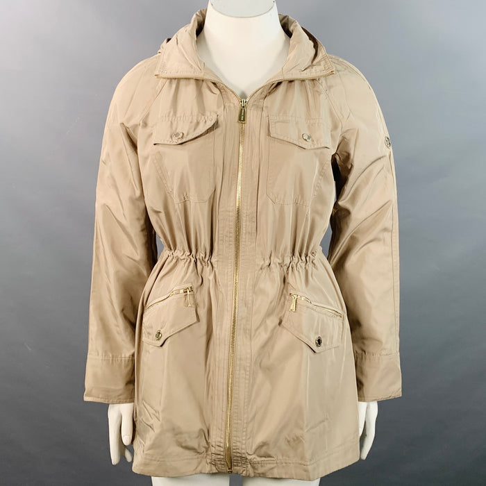 MICHAEL by MICHAEL KORS Size L Beige Polyester Hooded Jacket