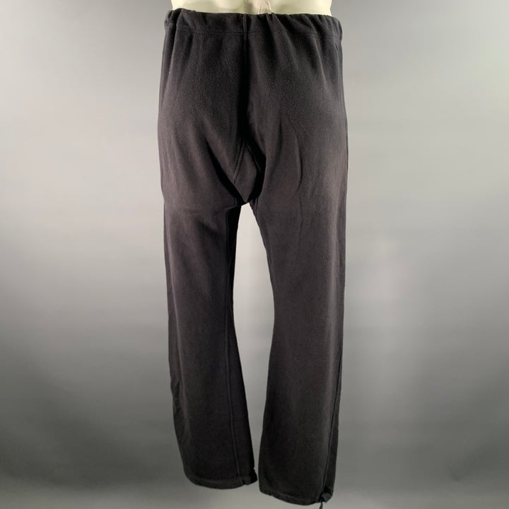 VISVIM Size S Black Washed Cotton Cashmere Sweatpants