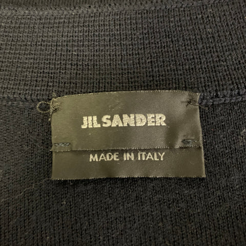 JIL SANDER Size XS Navy Knit Ribbed Pullover