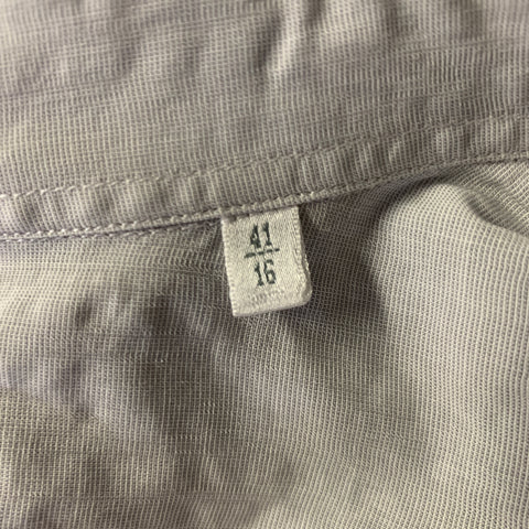 JIL SANDER Size M Grey Cotton Button Up Long Sleeve Shirt