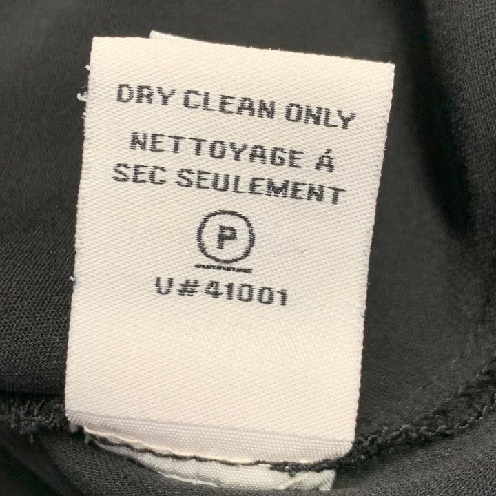 DIANE VON FURSTENBERG Size 6 Black Silk Blend Half Placket Shirt