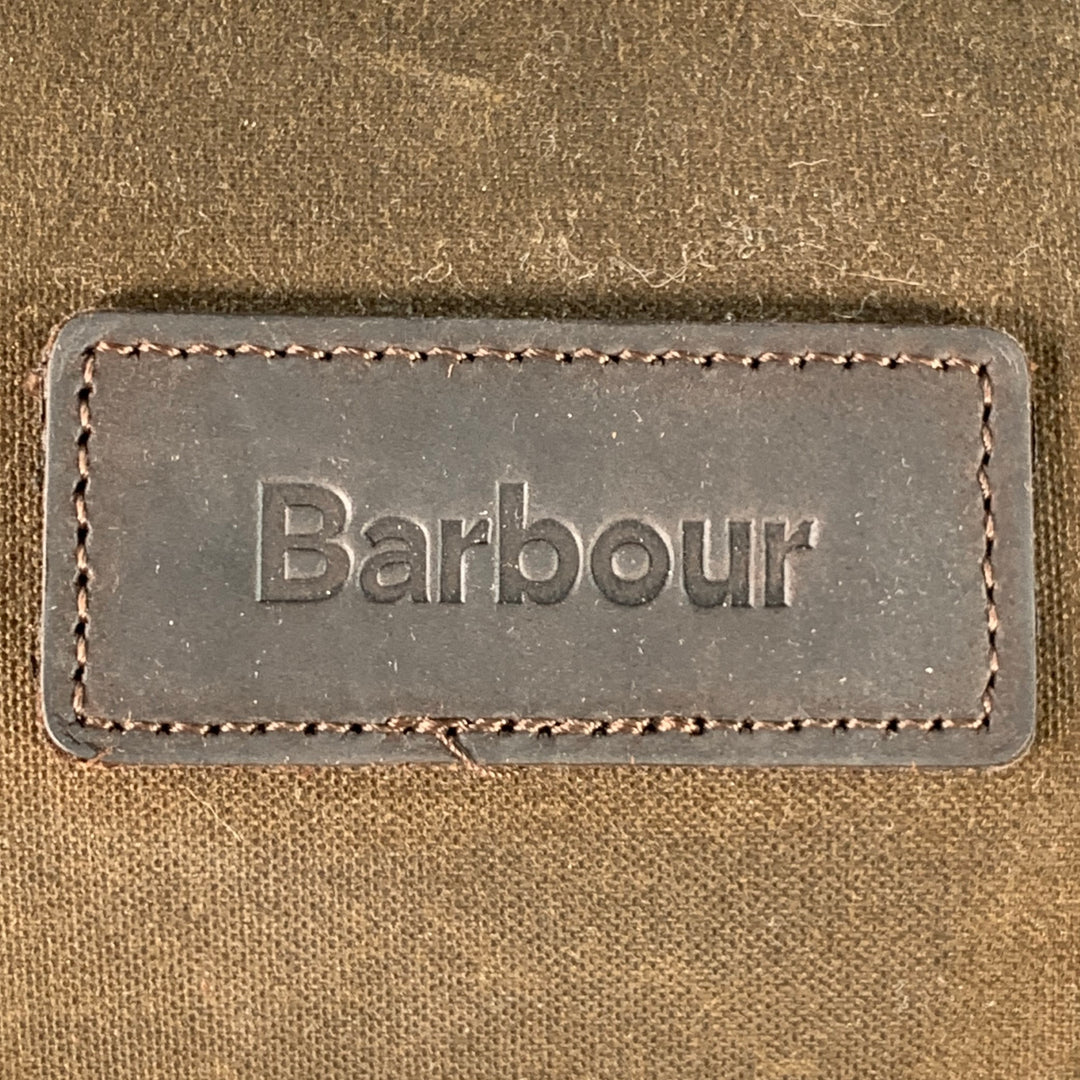 BARBOUR Wax Holdall Brown Olive Waxed Cotton Duffle Bag