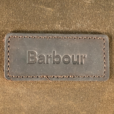 BARBOUR Wax Holdall Brown Olive Waxed Cotton Duffle Bag