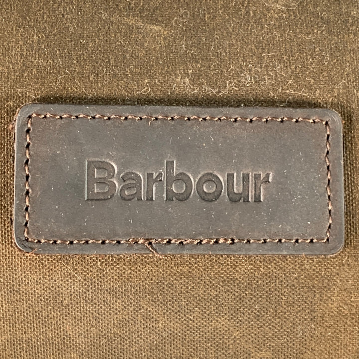 BARBOUR Wax Holdall Brown Olive Waxed Cotton Duffle Bag