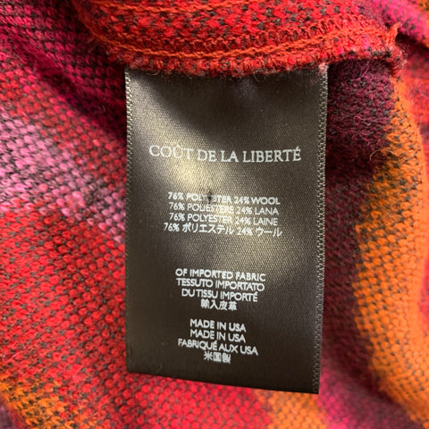 COUT DE LA LIBERTE Blouson en polyester et laine marbré multicolore, taille S