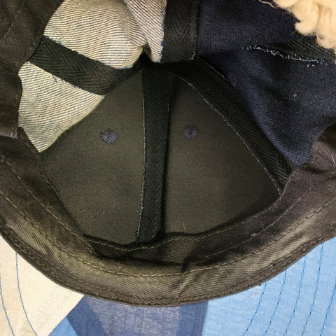 KAPITAL Size 7 1/2 Indigo Mixed Fabrics Patchwork Cotton Hat