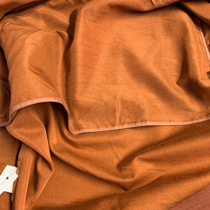 CAMOSHITA Size S Orange Rust Two Pockets Zip Up Bomber Jacket