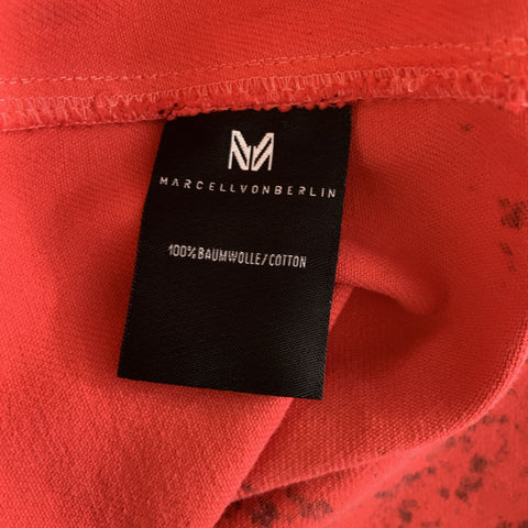 MARCELL VON BERLIN Chest Size M Size M Red Black Distressed Cotton Denim Jacket
