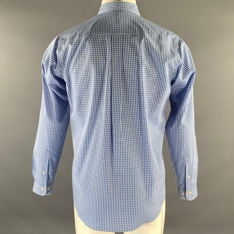 BROOKS BROTHERS Size XS Blue White Gingham Cotton Button Down Long Sleeve Shirt