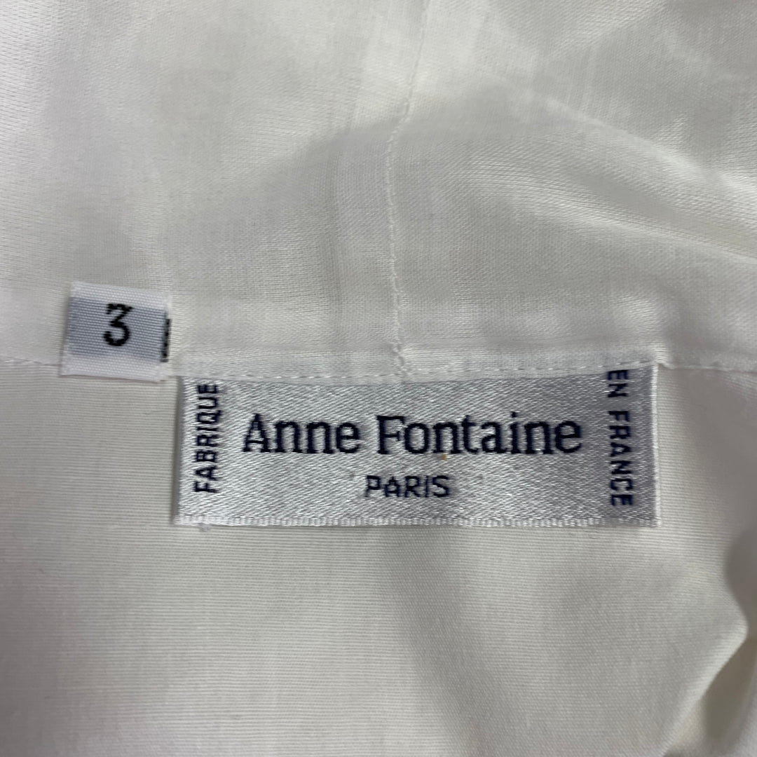 ANNE FONTAINE Size M White Cotton Blouse Casual Top