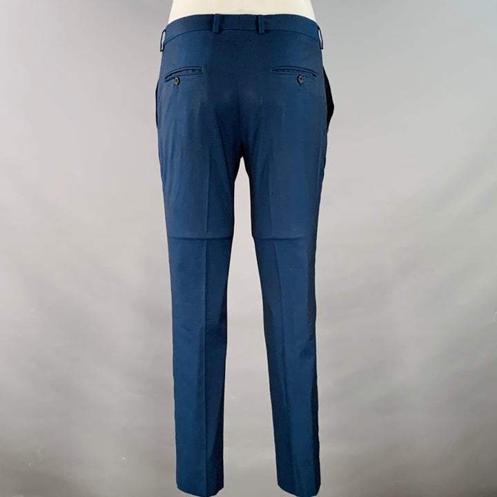 THE KOOPLES Size S Navy Wool Fitted Single Breasted Peak Lapel Suit