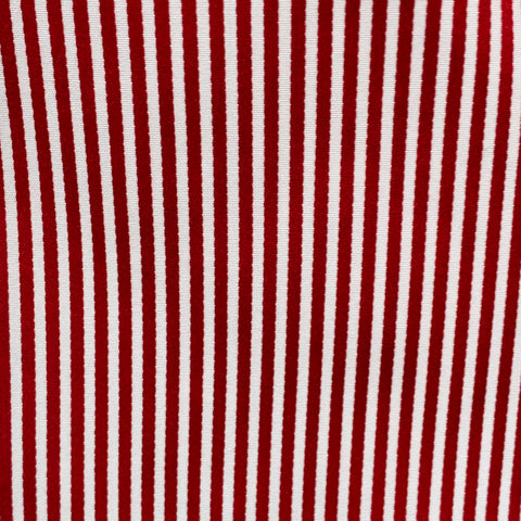 ETRO Size 38 Red White Stripe Cotton Spread Collar Long Sleeve Shirt