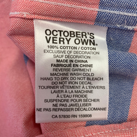 Chemise à manches longues en coton rugby rayée rose et bleue, taille S, d'OCTOBER'S VERY OWN