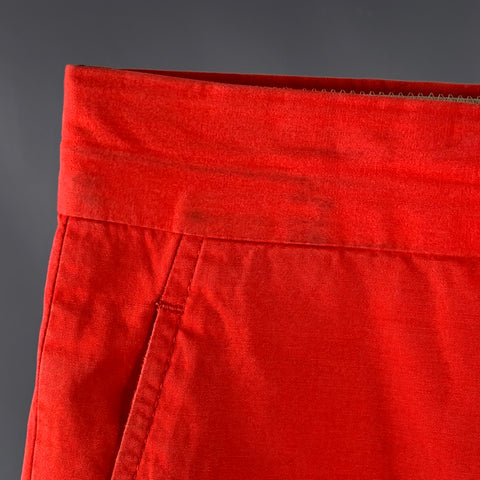MAISON MARGIELA Size 32 Red Cotton Straight Zip Fly Casual Pants