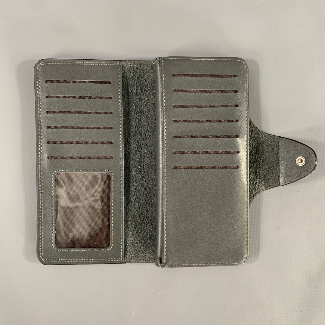 BOSHIHO Grey Leather Wallet
