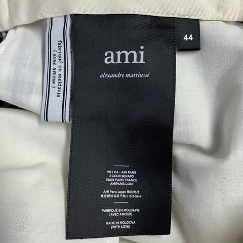 AMI by ALEXANDRE MATTIUSSI Size L Black White Checkered Cotton Casual Pants