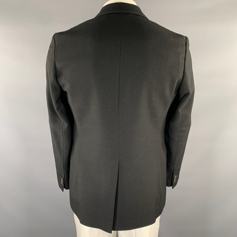 MAISON MARGIELA Size 42 Black Wool Peak Lapel Sport Coat