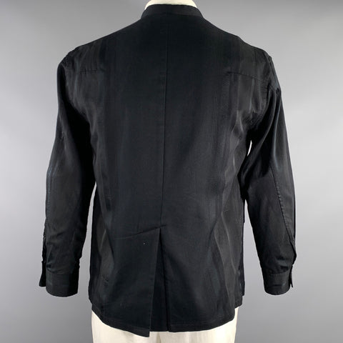 TAAKK Chest Size 42 Black Mixed Patterns Cotton Blend Shawl Sport Coat