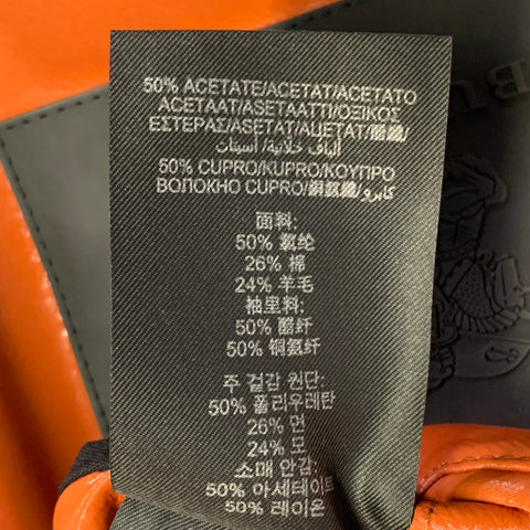 BURBERRY PRORSUM Size 40 Orange Polyethylene Blend Belted Rain Coat