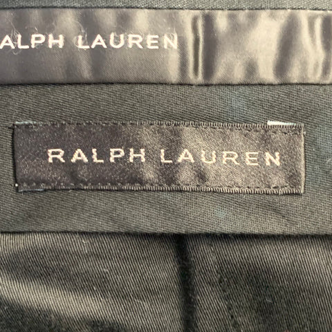 RALPH LAUREN Pantalon habillé droit en sergé de laine noir, taille 32