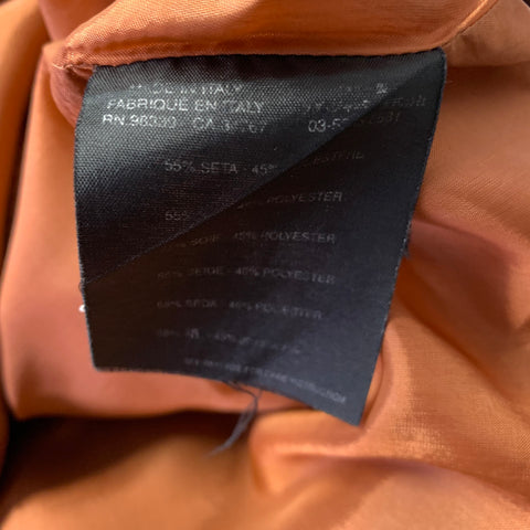 PRADA Size 6 Orange Rust Silk Blend 3 button Knee Length Skirt