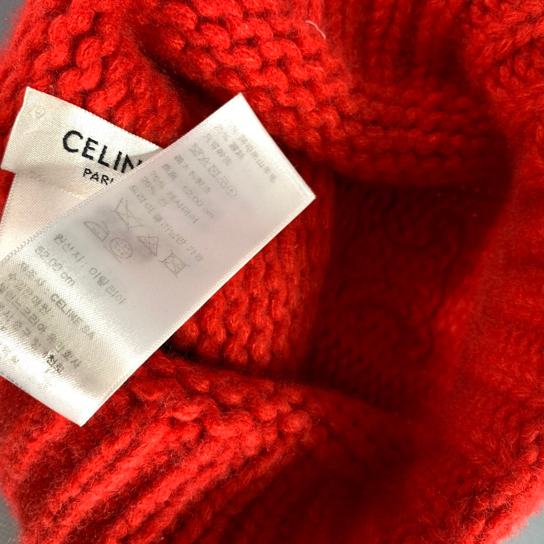 CELINE Size One Size Red Cashmere