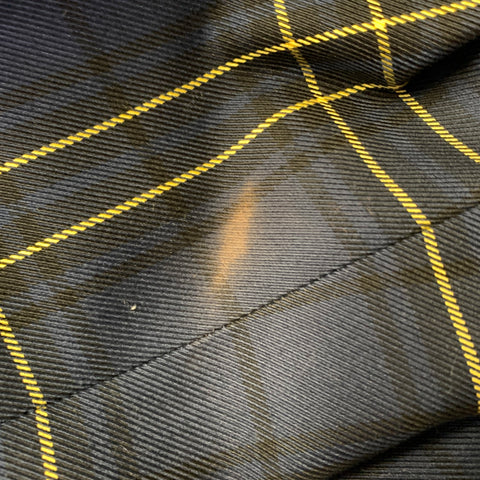 JOSEPH Chest Size 42 Navy Yellow Plaid Cotton Notch Lapel 34 30 Suit