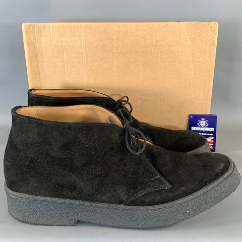 GEORGE COX Size 10 Black 4345 Leather Lace Up Shoes