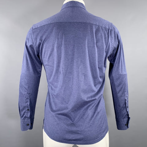 ETON Size M Blue Cotton Long Sleeve Shirt