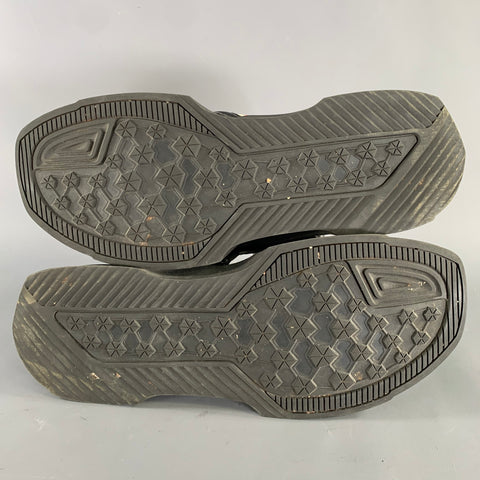 GUCCI Size 11 Black Canvas Thong Sandals