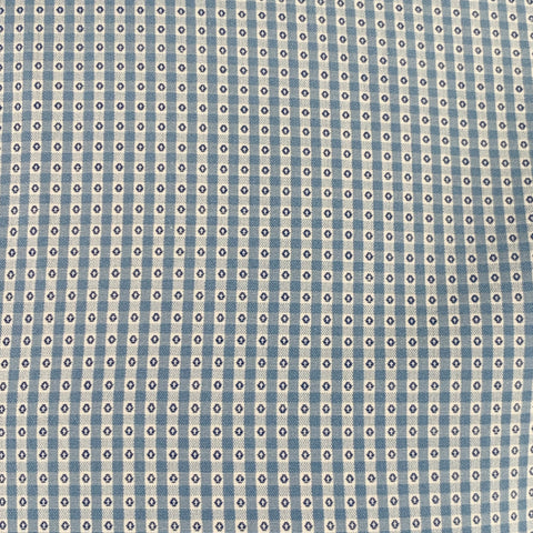PRADA Size S Blue White Nailhead Cotton Button Up Long Sleeve Shirt