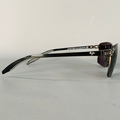 MAUI JIM Cove Park Black Acetate Metal Polarized Sunglasses