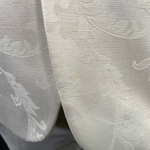 MOODS OF NORWAY Size 42 White Jacquard Cotton Blend Notch Lapel Sport Coat