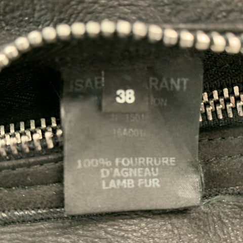 ISABEL MARANT Taille 6 Veste réversible en peau de mouton en cuir noir