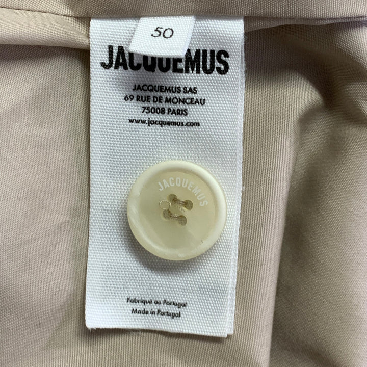 JACQUEMUS LE CHOUCHOU Size 40 Beige Cotton Blend Notch Lapel Sport Coat