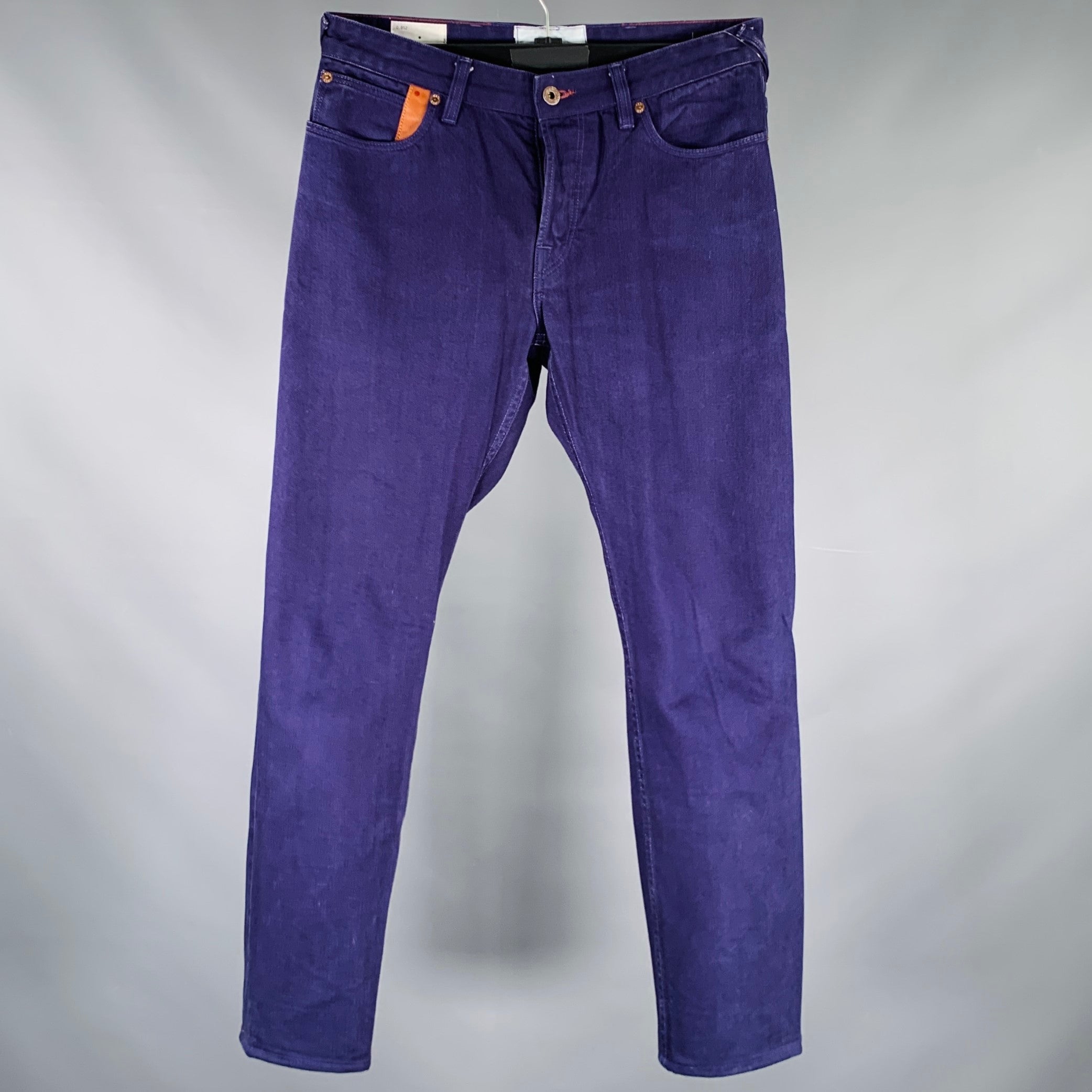 RED EAR VILLAGE INDUSTRIES by Paul Smith Size 32 Blue Cotton Denim