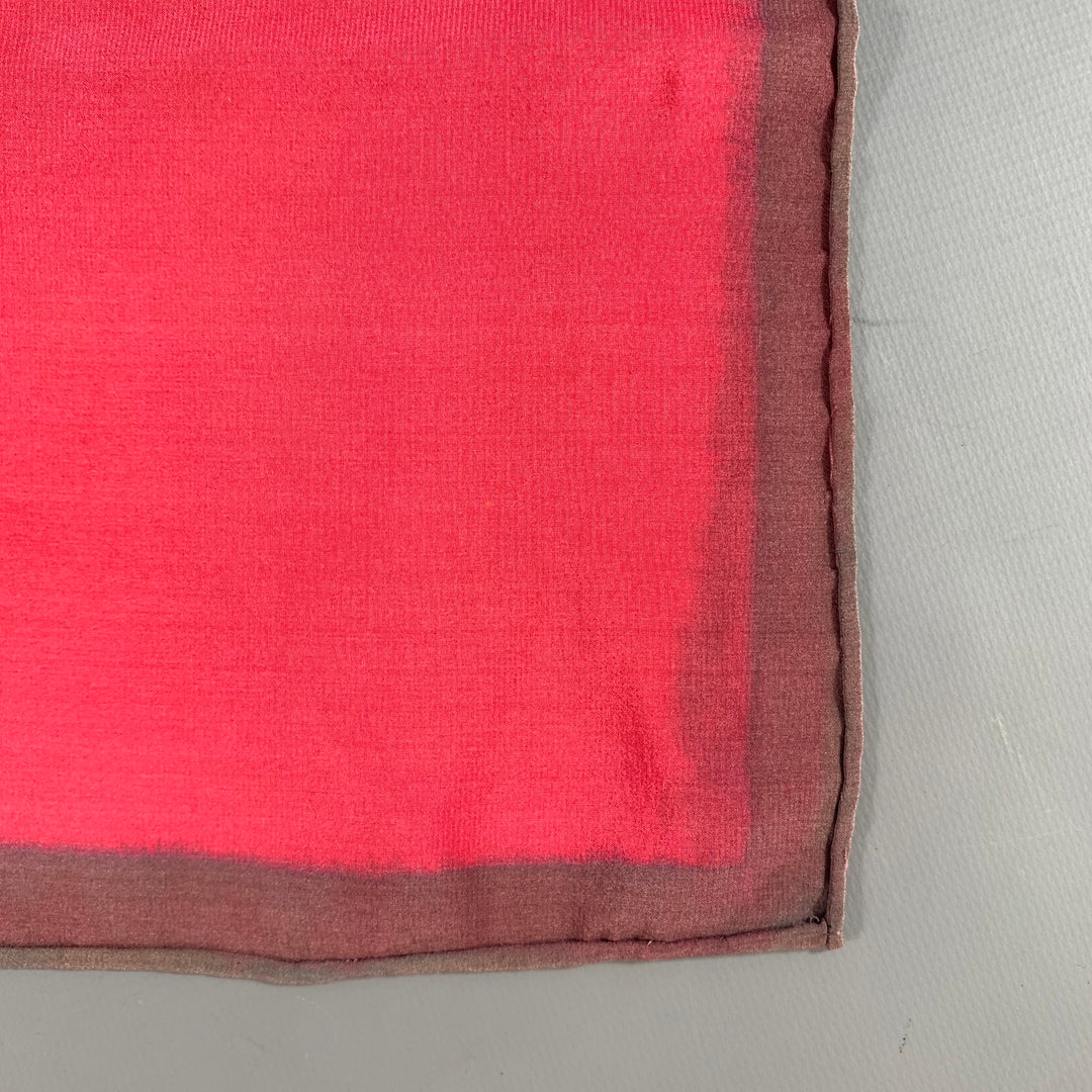 SHERARD Red Grey & White Color Block Scarves