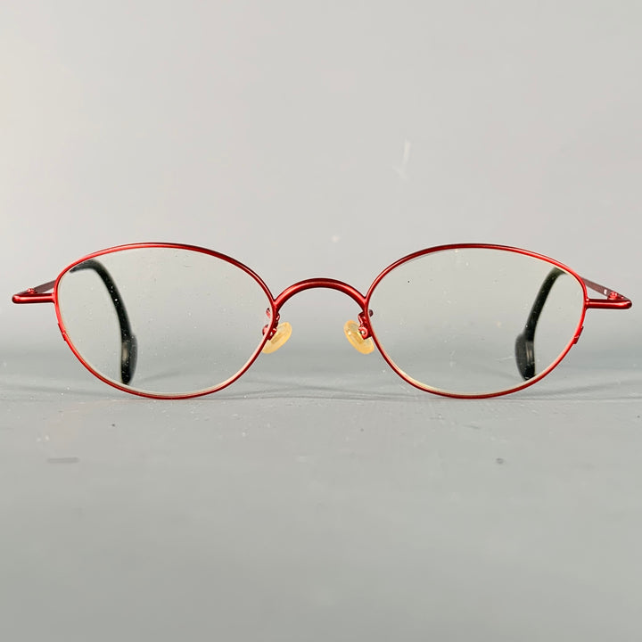 L.A.EYEWORKS Maude Red Metal Glasses Frames
