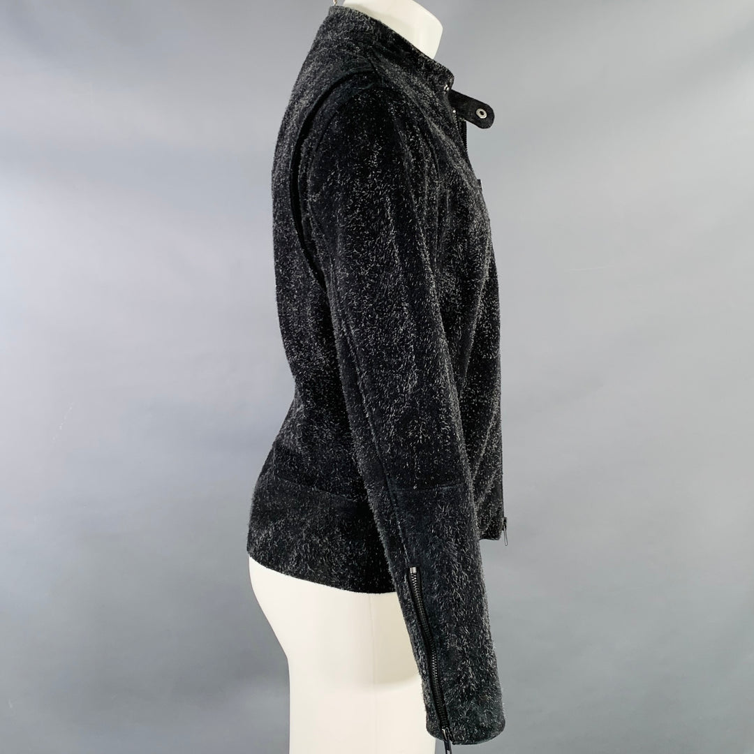 LEVI'S MADE & CRAFTED Size M Black Grey Suede Trucker Jacket