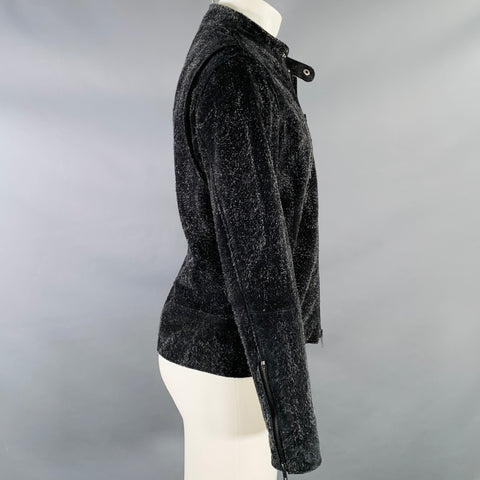 LEVI'S MADE & CRAFTED Size M Black Grey Suede Trucker Jacket