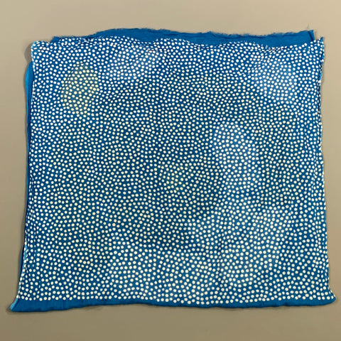 NO BRAND Blue White Yellow Black Polka Dot Scarf