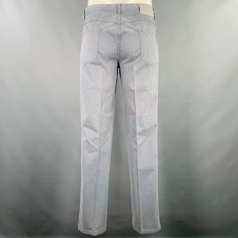BRIONI Size 34 Grey Cotton Blend Jean Cut Casual Pants