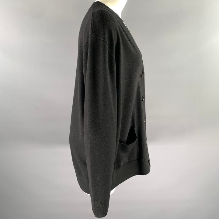 DRIES VAN NOTEN Size L Black Wool Cardigan