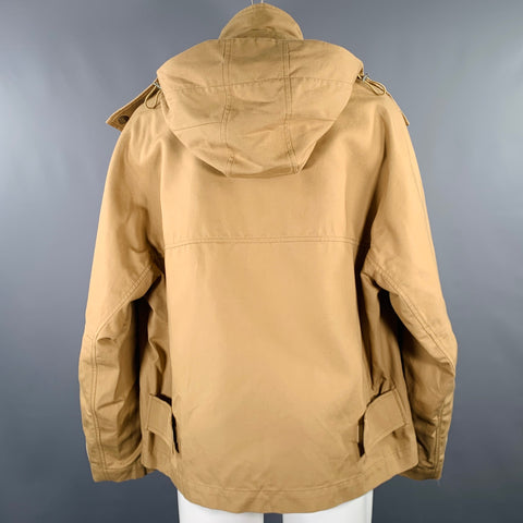 JACQUEMUS Size 40 Khaki Cotton Zip Up Hooded Jacket