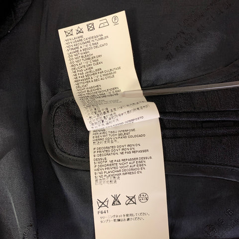 MAISON MARGIELA Size 42  Charcoal Navy Pinstripe Wool Notch Lapel Sport Coat