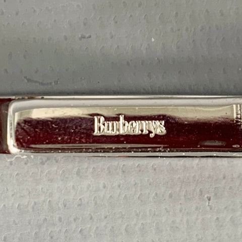 BURBERRYS Silver Metal Logo Tie Clip