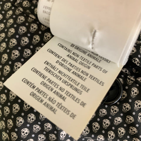 ALEXANDER MCQUEEN Chest Size 44 Black Grey Skulls Cotton Notch Lapel Sport Coat