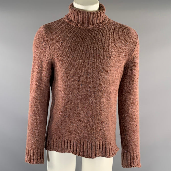 MAISON MARGIELA Size M Pink Mauve Wool Blend Turtleneck Pullover