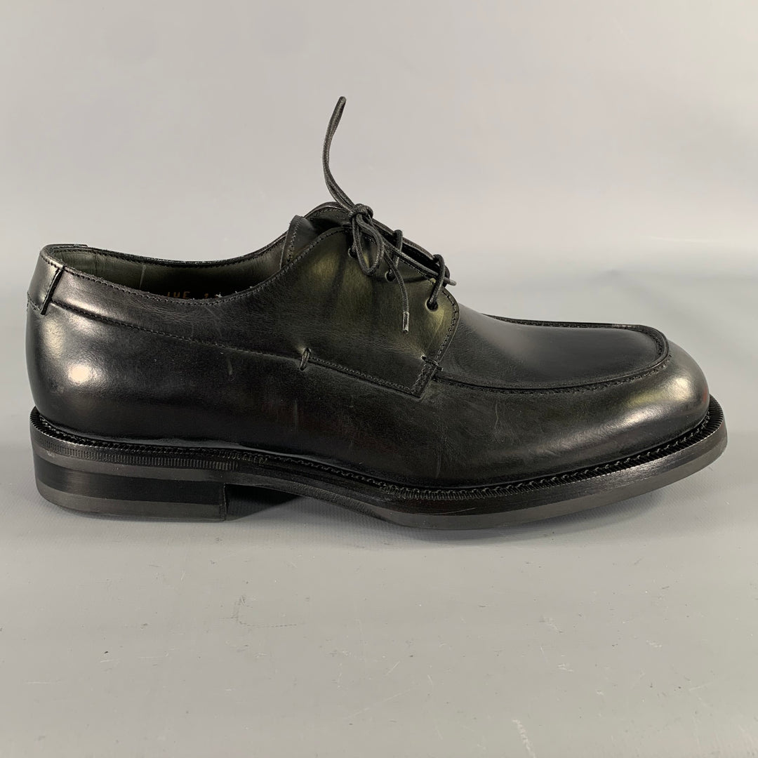 JIL SANDER Size 7 Black Leather Lace Up Shoes