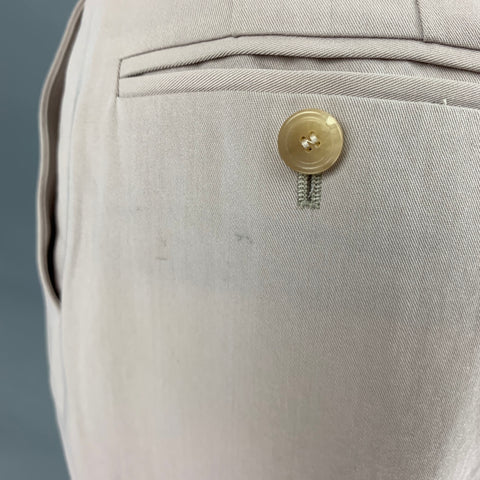 LORO PIANA Size 2 Grey Virgin Wool Blend Pleated Dress Pants
